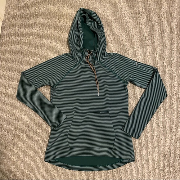 Columbia Green/White Stripe Omni-Wick Sweatshirt Small - Picture 1 of 6